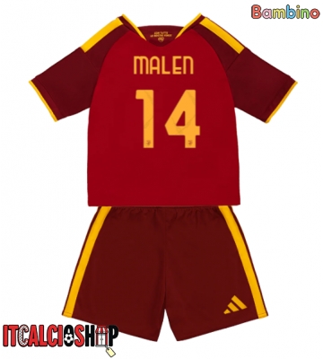 AS Roma Donyell Malen #14 Prima Maglia Bambino 2026-27 Manica Corta (+ Pantaloni corti)